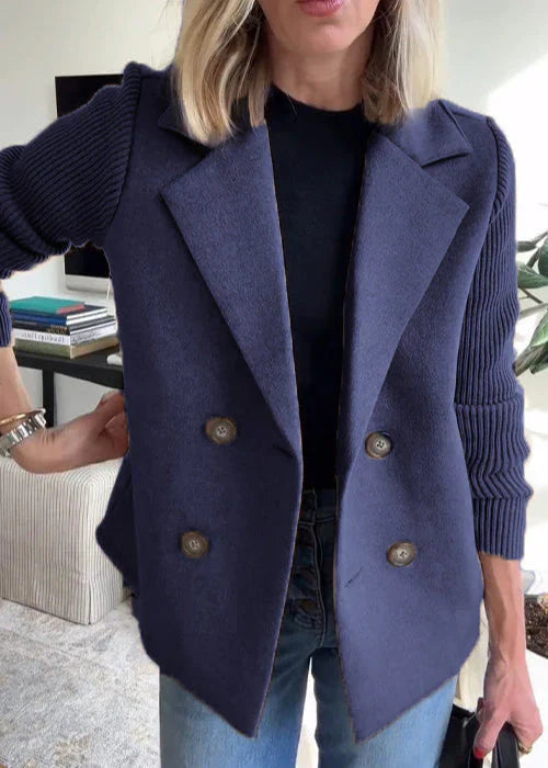 Women's Coat | Structured Coat Button Front Lapel
