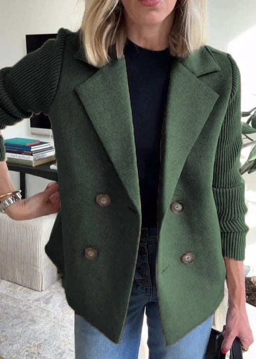 Women's Coat | Structured Coat Button Front Lapel