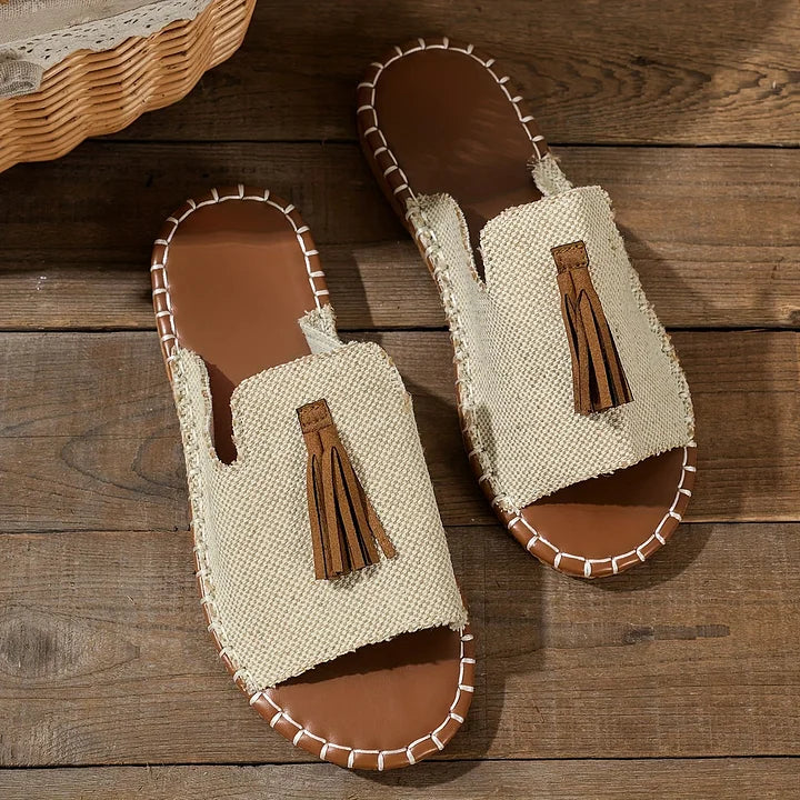 Sandals For Women | Open Toe Tassel Slide