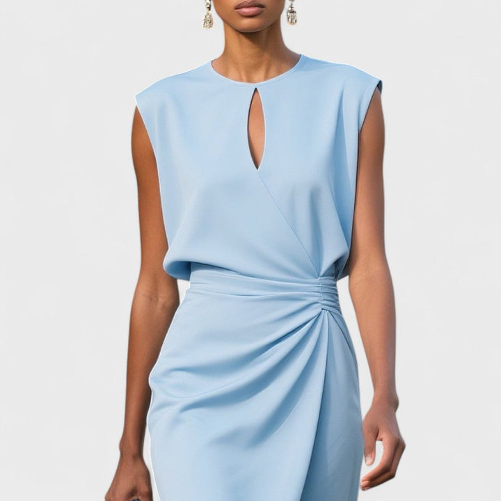 Women’s Dress | Sleeveless Midi with Keyhole
