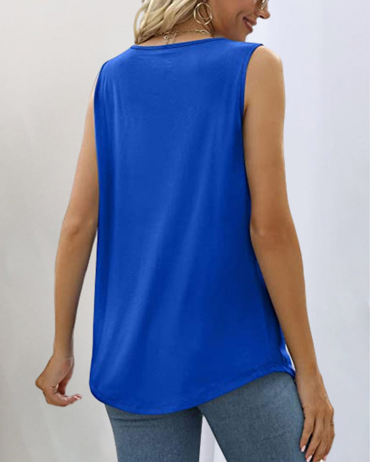 Women’s Top | Square Neck Pleated Front