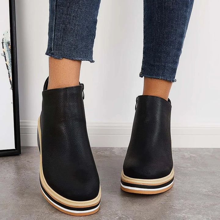 Boots For Women | Closed Toe Wedge Design