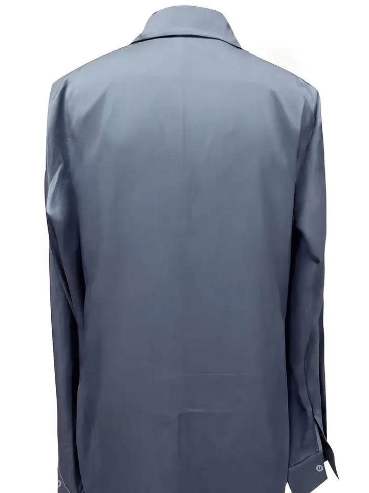 Women’s Blouse | Long Sleeve Collared V-Neck