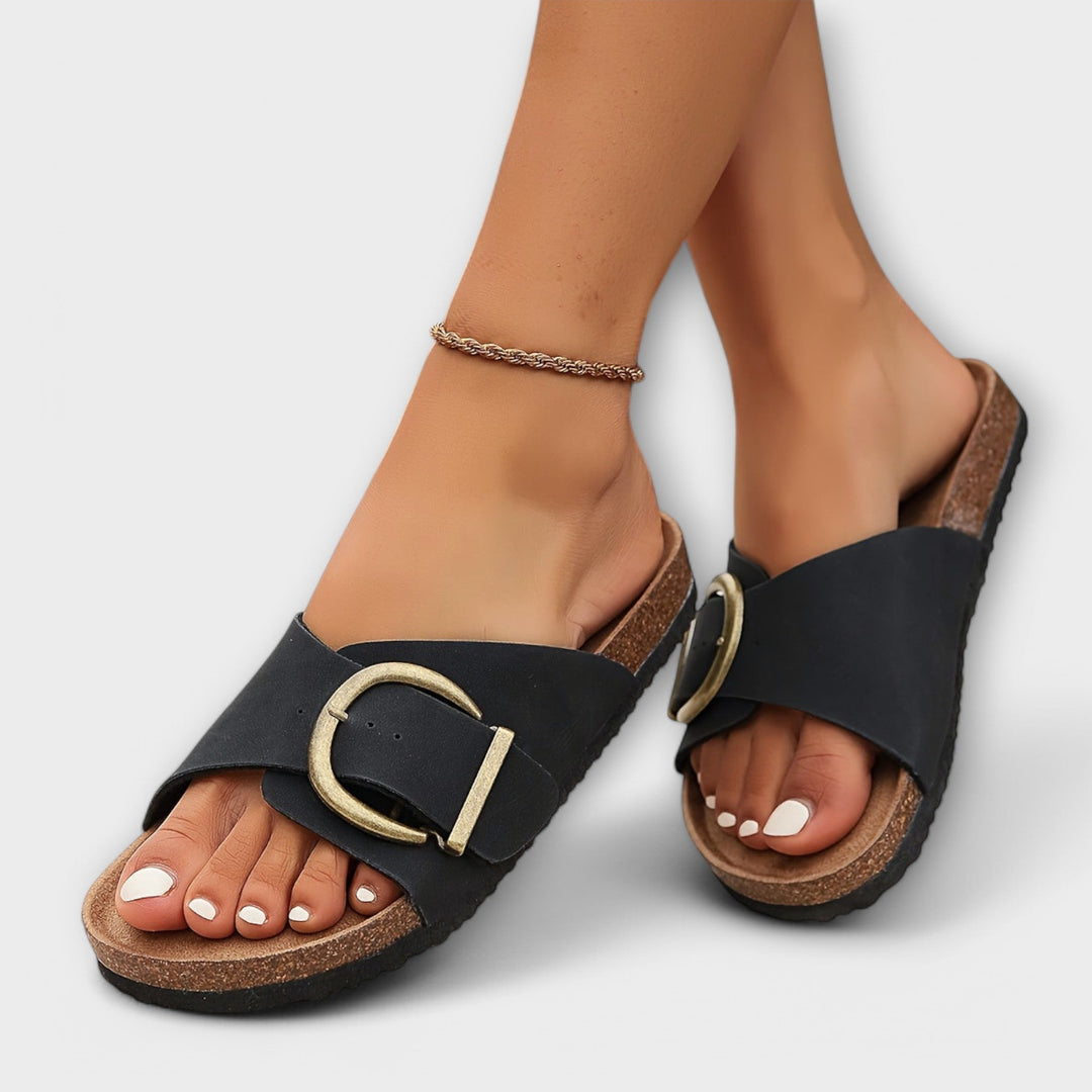 Sandals For Women | Open Toe Slide With Wide Single-band