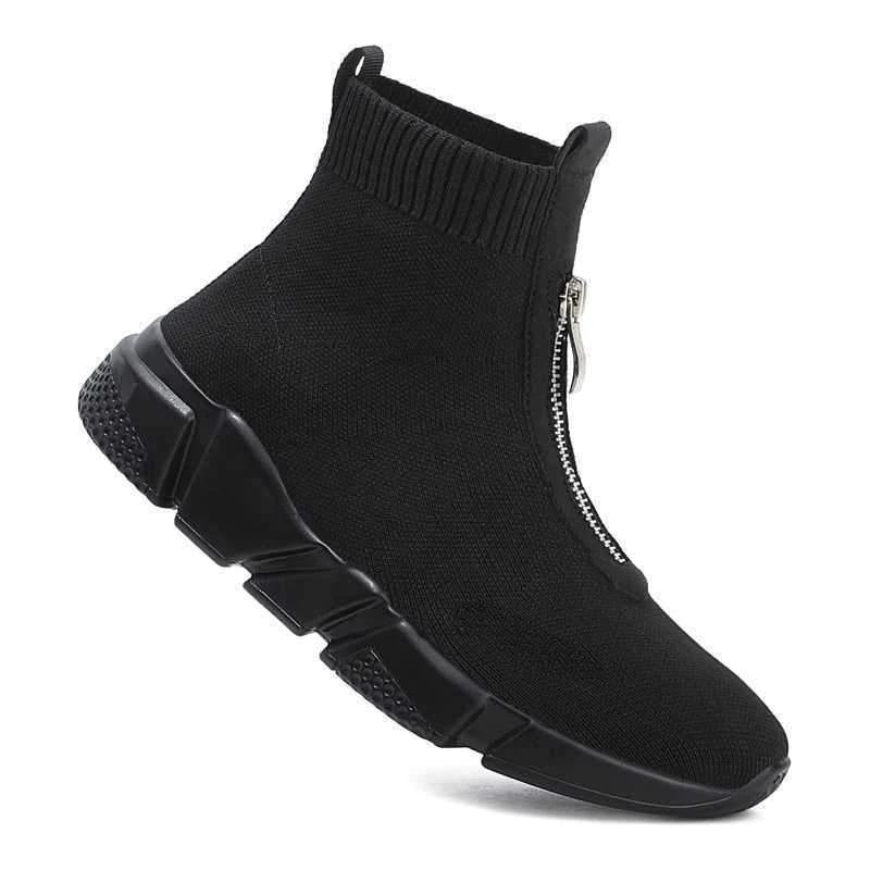 Boots For Women | High-Top Zip Front Platform Sole