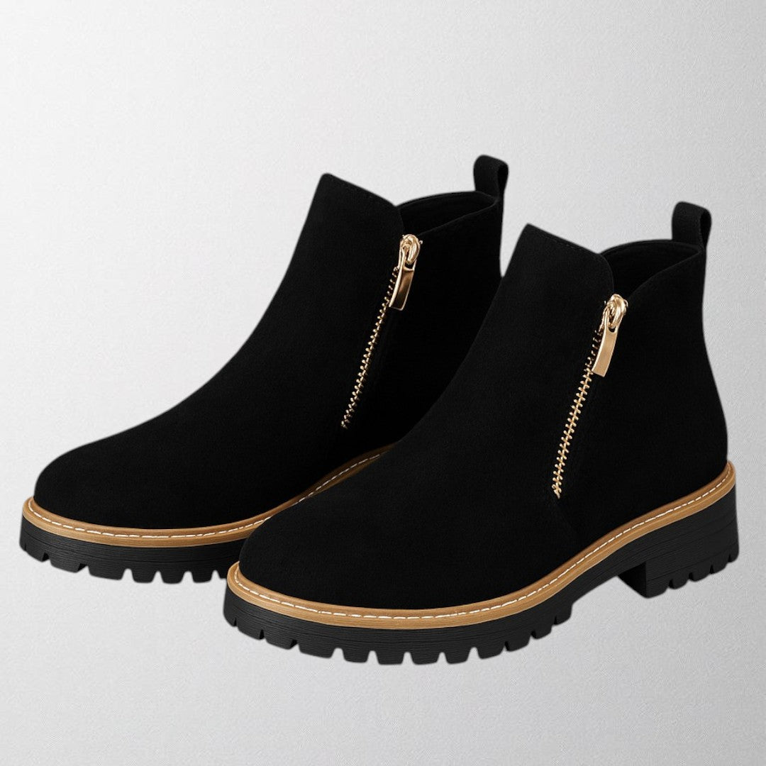 Boots For Women | Side Zipper Ankle Style With Chunky Sole