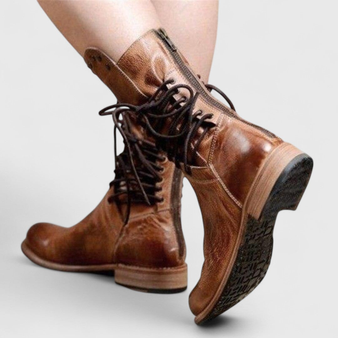 Boots For Women | Ankle Height Lace-Up With Stud Detail