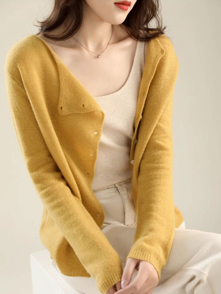 Women's Cardigan |  V-Neck Button Closure