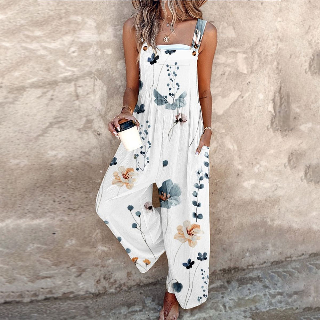 Women's Wide-Leg Jumpsuit | Sleeveless Floral