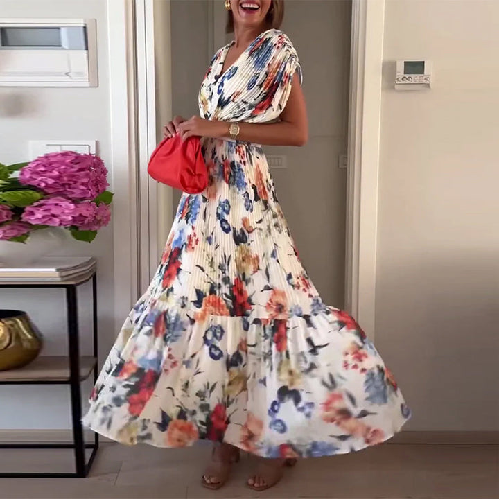 Women's Wedding Guest Maxi Dress | Floral V-Neck