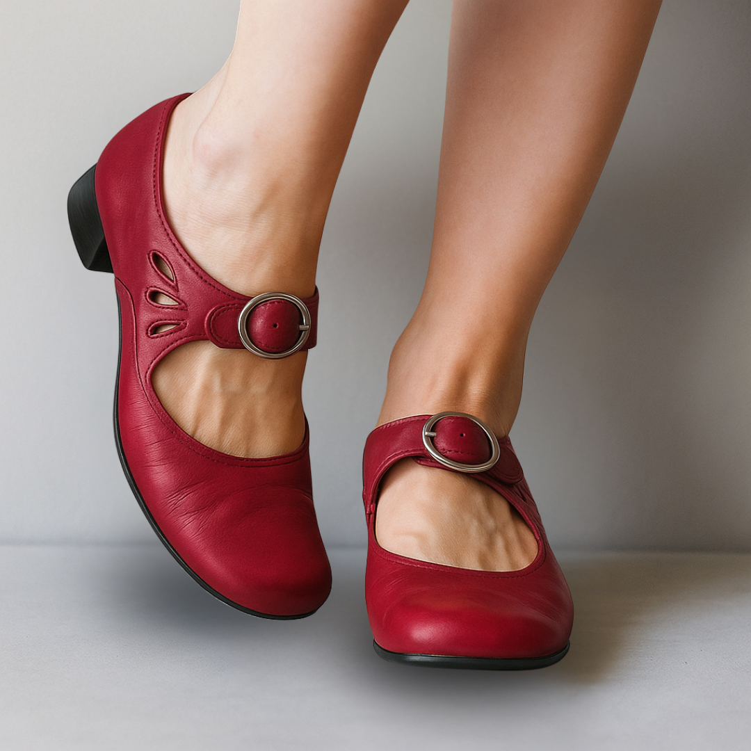 Mary Jane Shoes For Women | Buckle Strap Block Heel