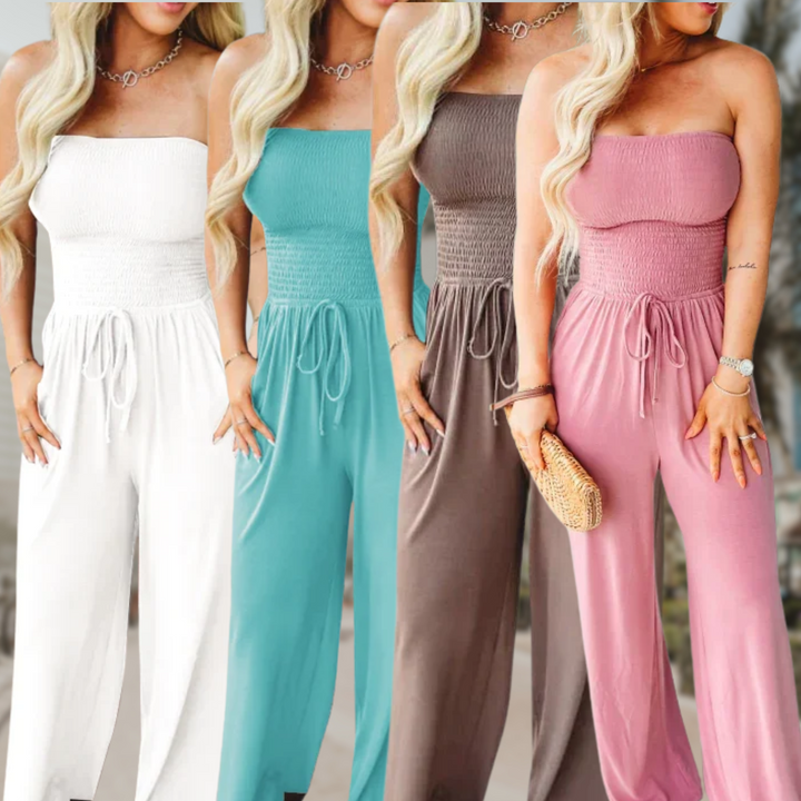 Women's Jumpsuit | Strapless Wide Leg