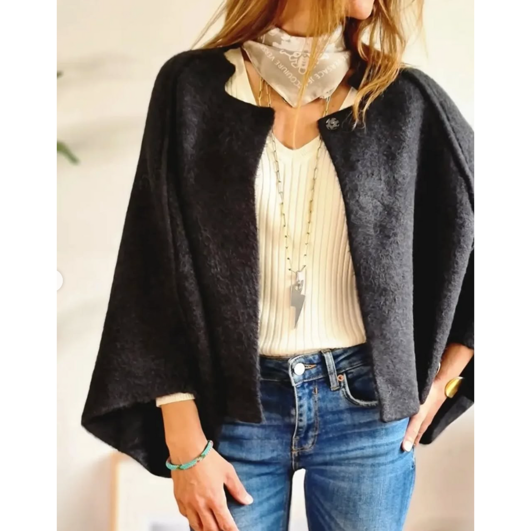 Women's Coat | Open Front Structured Collar