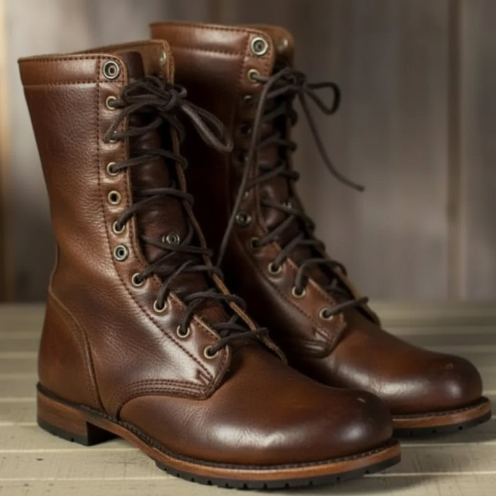 Boots For Women | Lace-Up Mid-Calf Design
