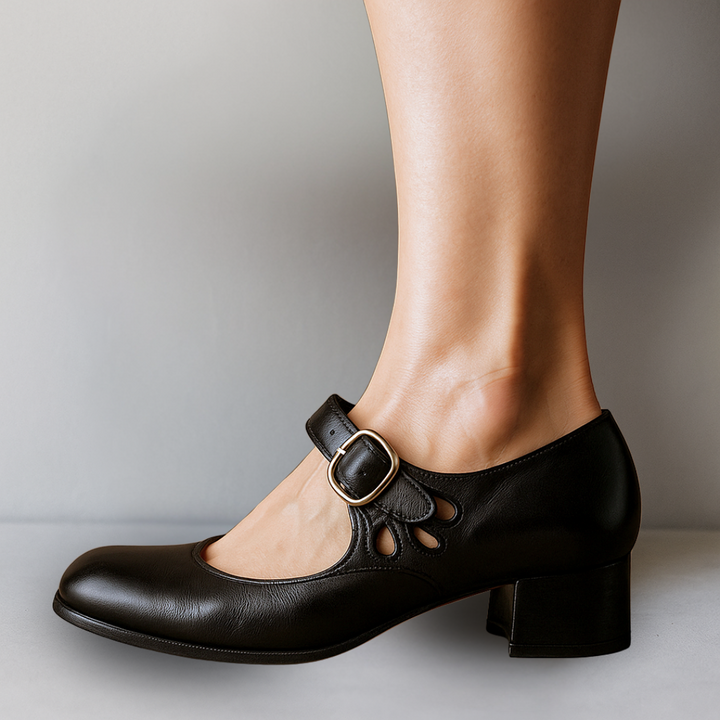 Mary Jane Shoes For Women | Buckle Strap Block Heel