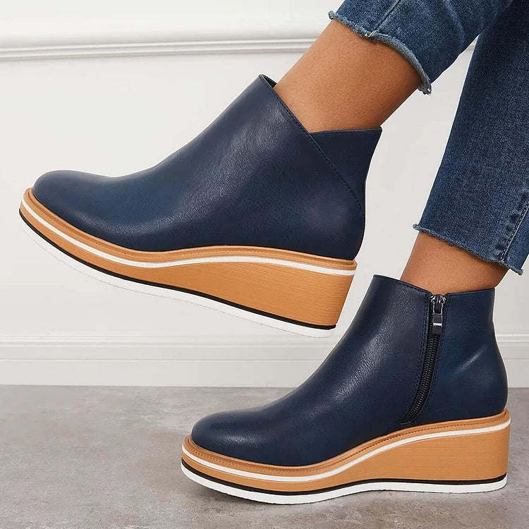 Boots For Women | Closed Toe Wedge Design