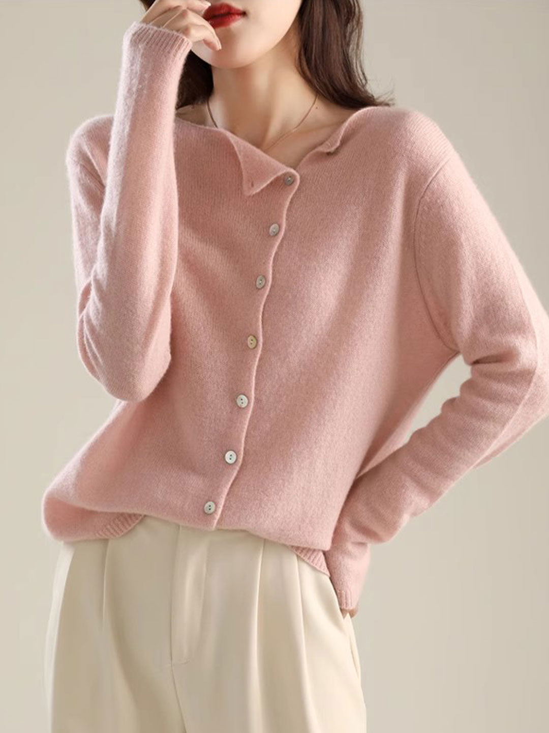 Women's Cardigan |  V-Neck Button Closure