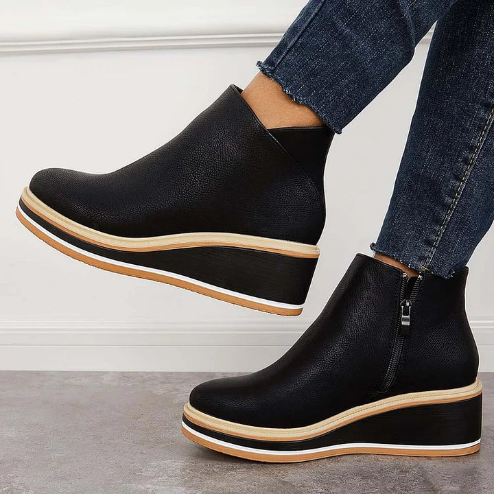 Boots For Women | Closed Toe Wedge Design