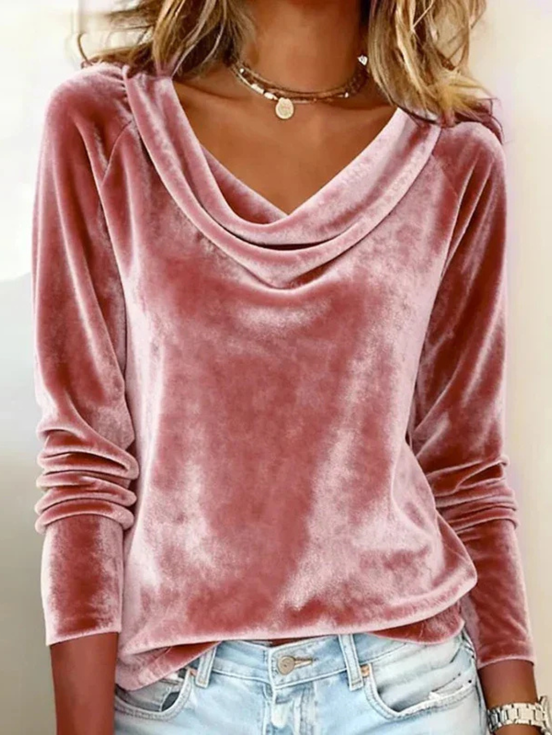 Women’s Blouse | Long Sleeve Drape Neck