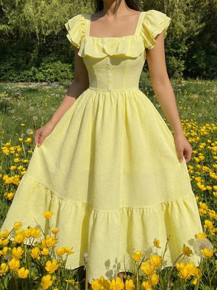 Women's Cocktail Maxi Dress | Off-Shoulder Ruffled