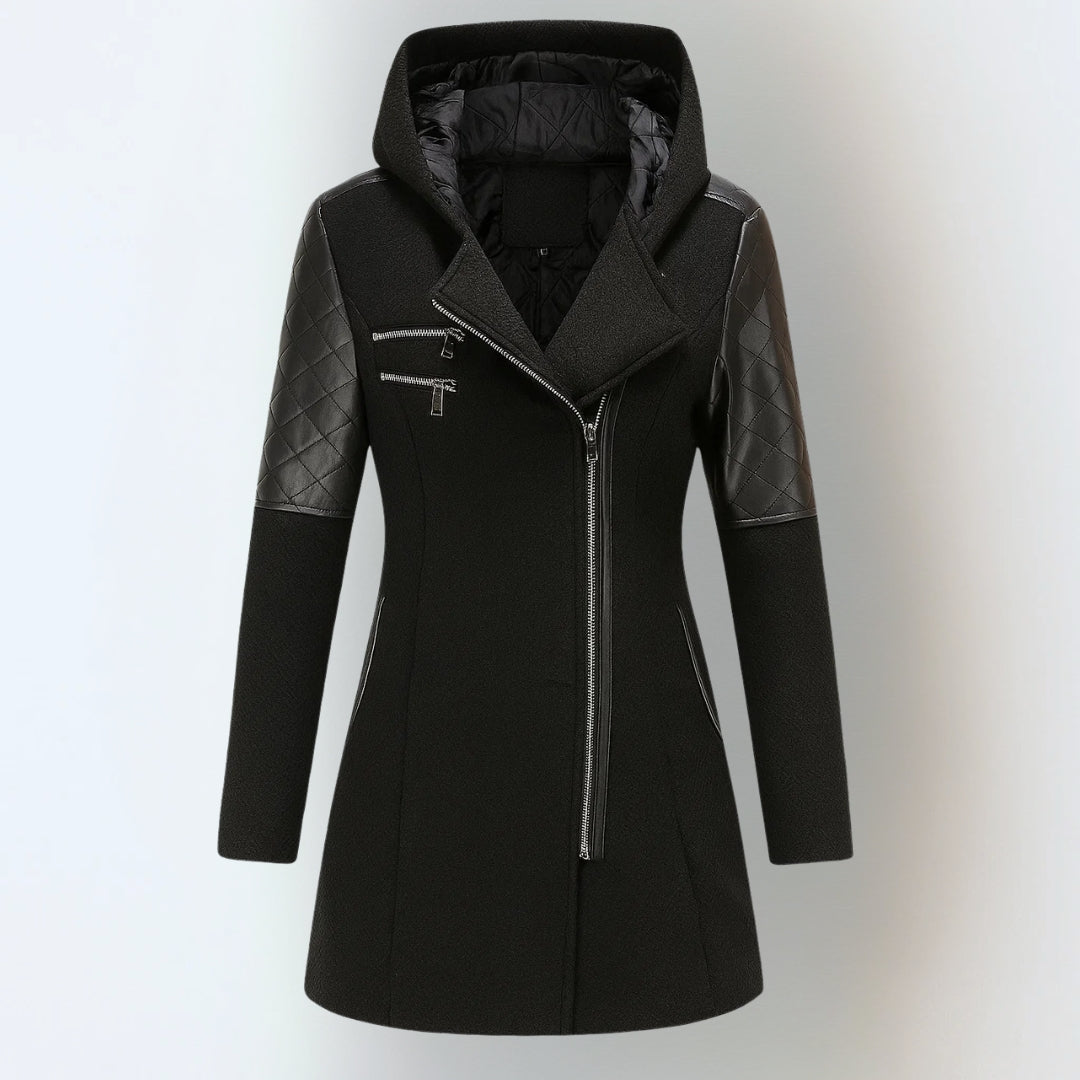 Women’s Jacket | Hooded Asymmetric Zip