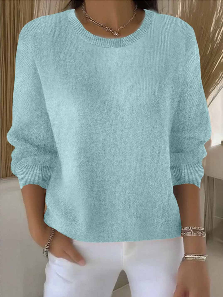 Women’s Sweater | Round Neck Ribbed Cuff