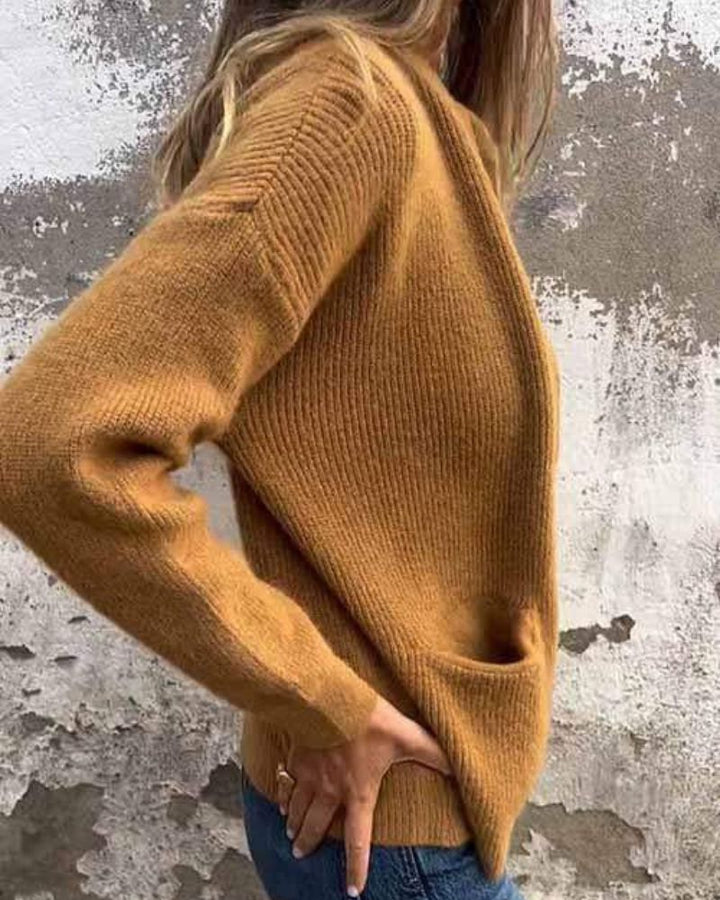 Women's Sweater | Open Front Ribbed Knit