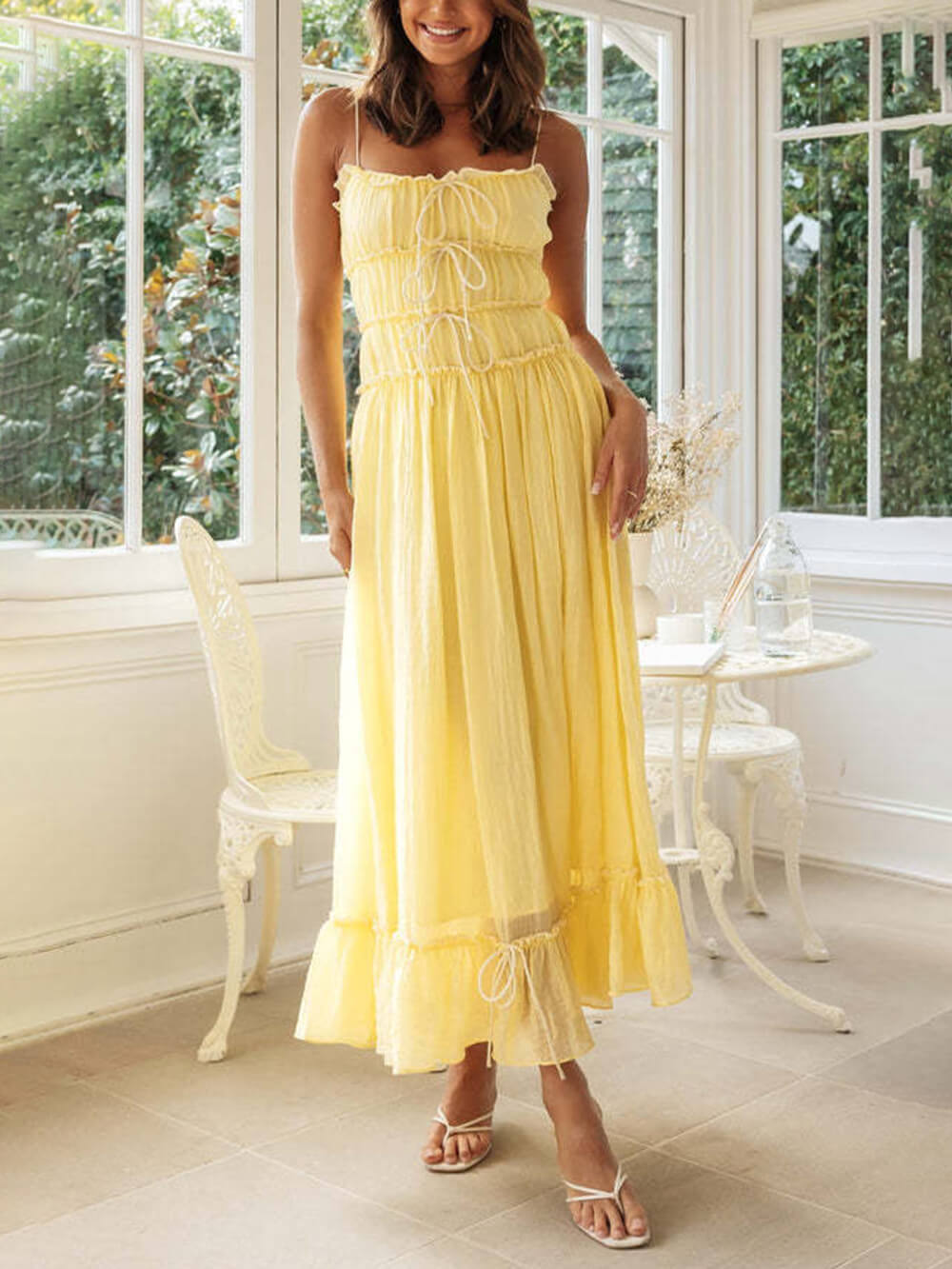 Women's Boho Midi Dress | Spaghetti Strap