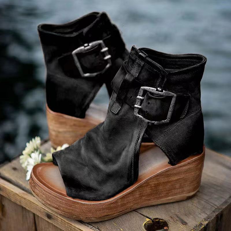 Sandals For Women | Buckle Strap Wedge Style