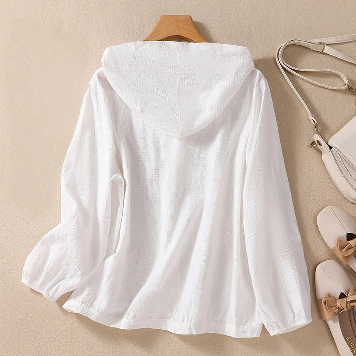 Women’s Blouse | Hooded Button-Up