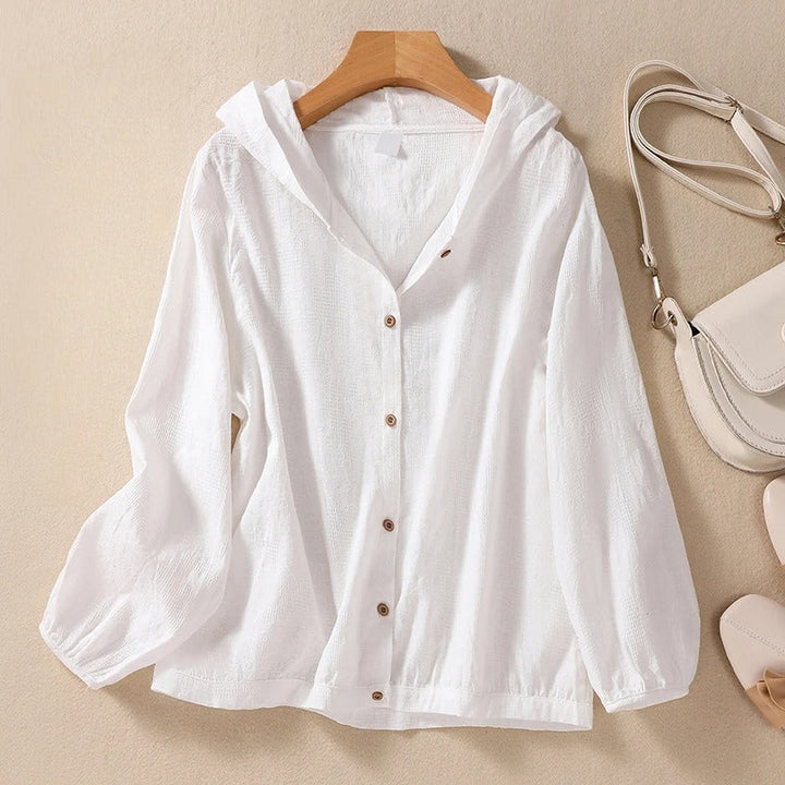 Women’s Blouse | Hooded Button-Up