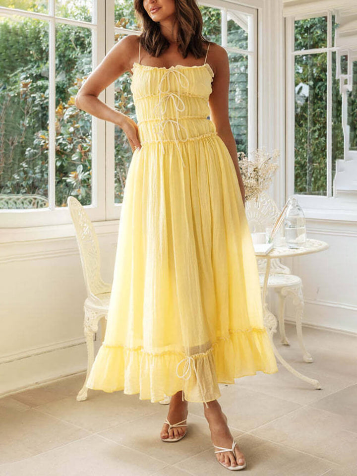 Women's Boho Midi Dress | Spaghetti Strap