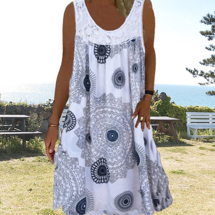 Women's Summer Dress | Geometric Print Style Midi