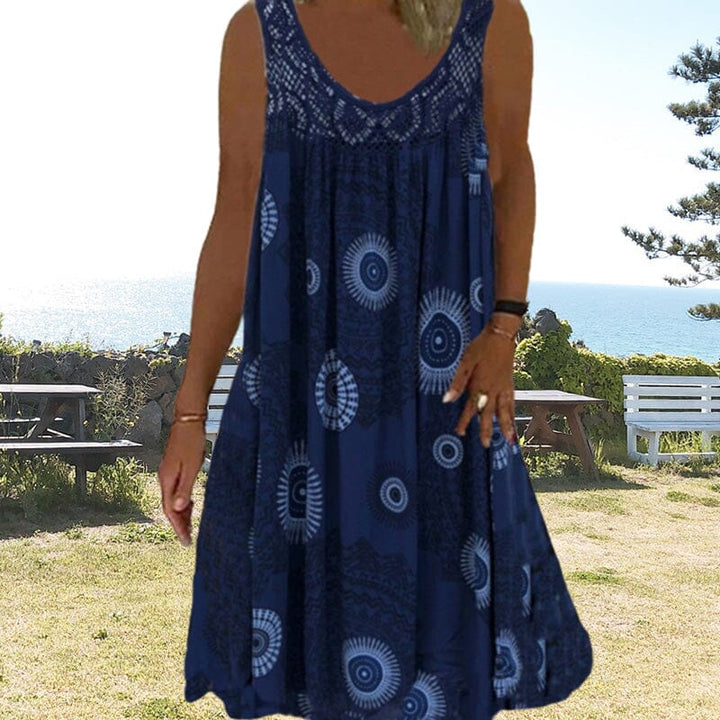 Women's Summer Dress | Geometric Print Style Midi