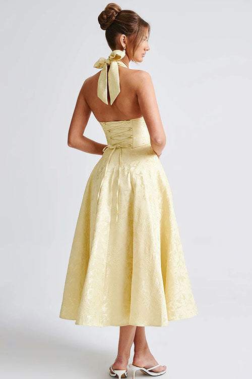 Women’s Dress | V-Neck Halterneck Maxi