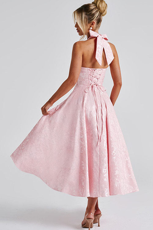 Women’s Dress | V-Neck Halterneck Maxi