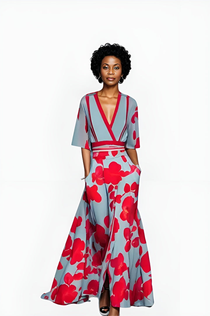 Women's Dress | Floral Wrap Maxi Length