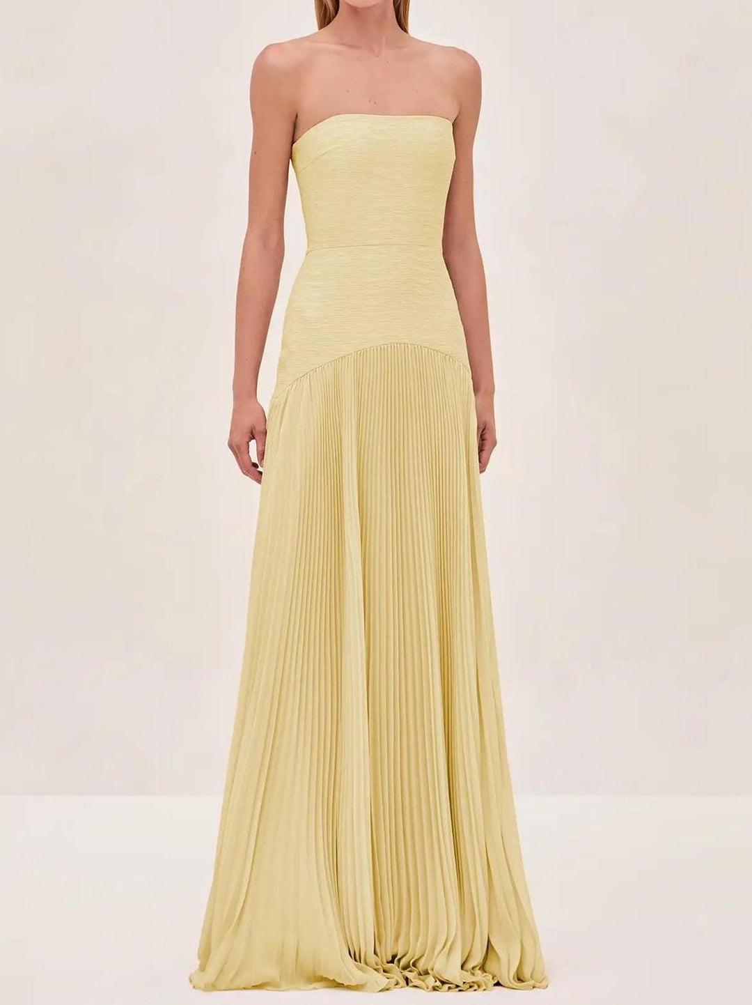 Women's Maxi Sundress | Strapless Pleated