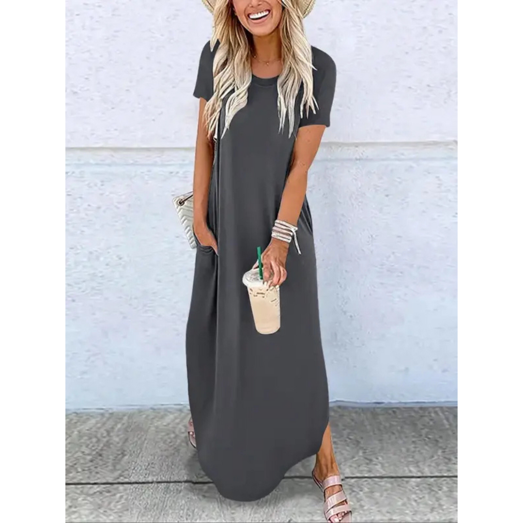 Women's Summer Dress | Round Neck Maxi