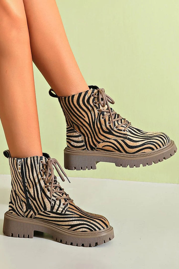 Boots for Women | Ankle-height Animal Print