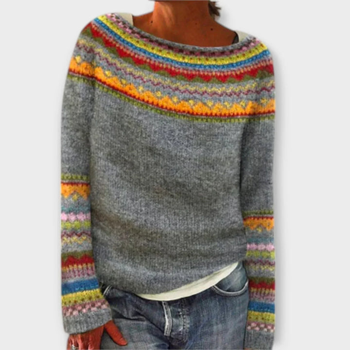 Women's Sweater | Fair Isle Crew Neck