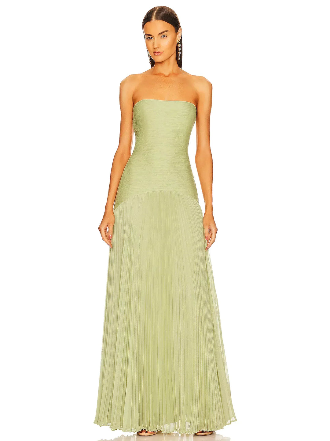 Women's Maxi Sundress | Strapless Pleated
