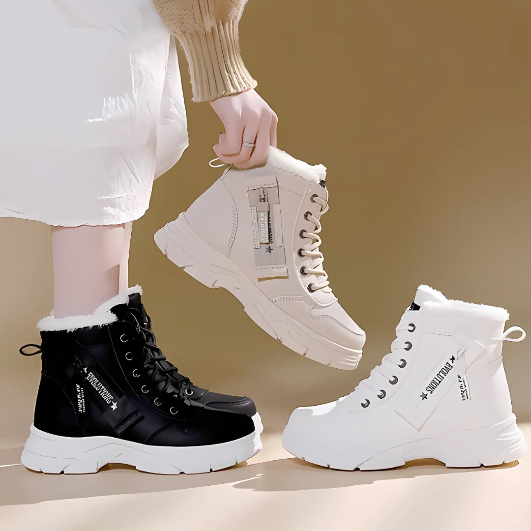 Boots for Women | Chunky Lace Up Zip Detail