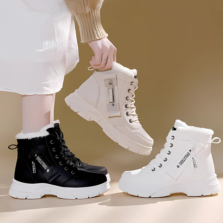 Boots for Women | Chunky Lace Up Zip Detail