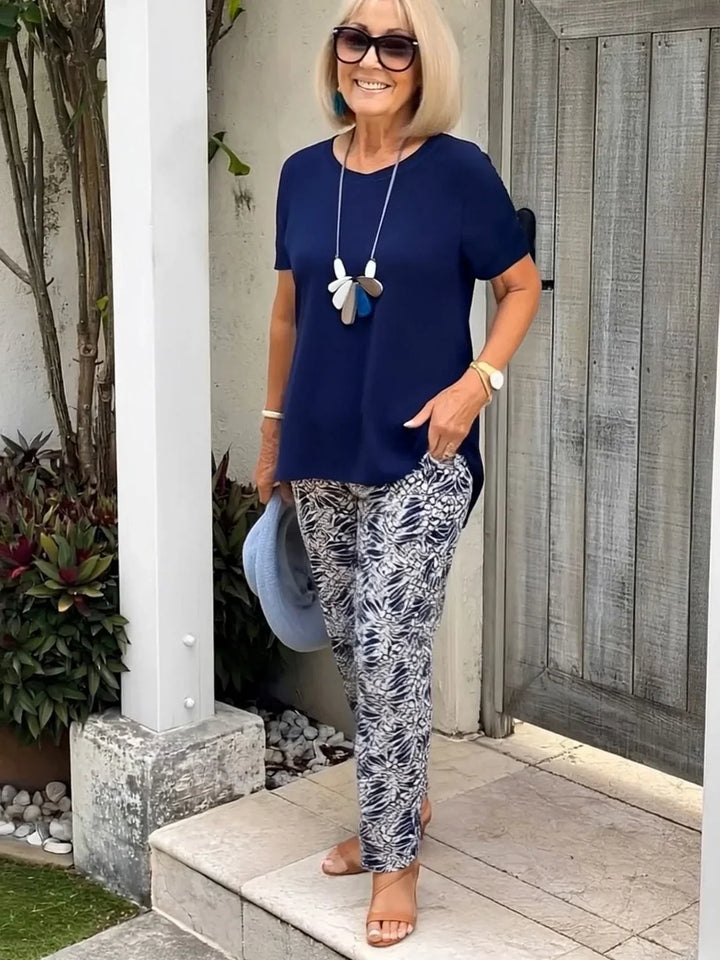 Women's Coastal Set | Matching Outfit With Patterned Bottom