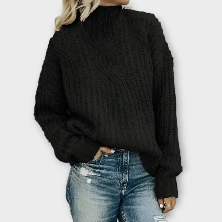 Women's Sweater | High Neck Textured Knit