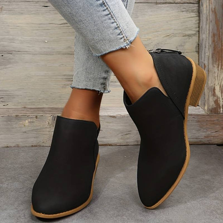 Boots for Women | Slip-On Low Heel Ankle Style