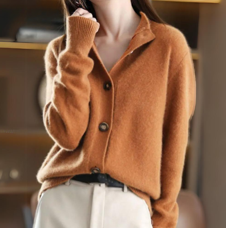 Women's Cardigan | Structured Collar Shape