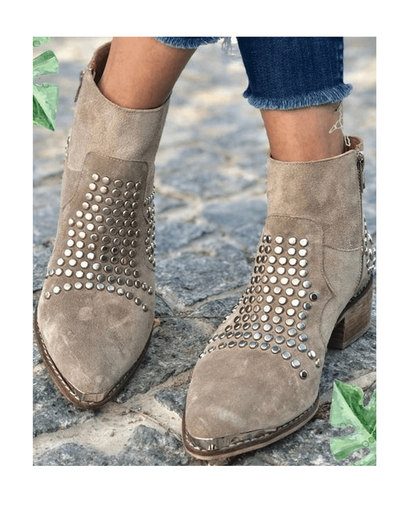 Boots for Women | Ankle-Height Studded Edge