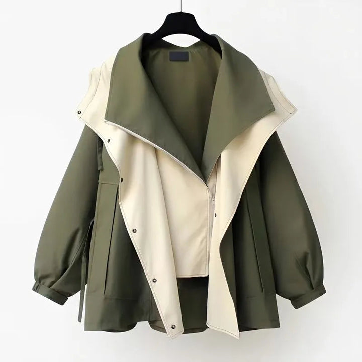 Women's Windbreaker Jacket | Snap-button Closure Details